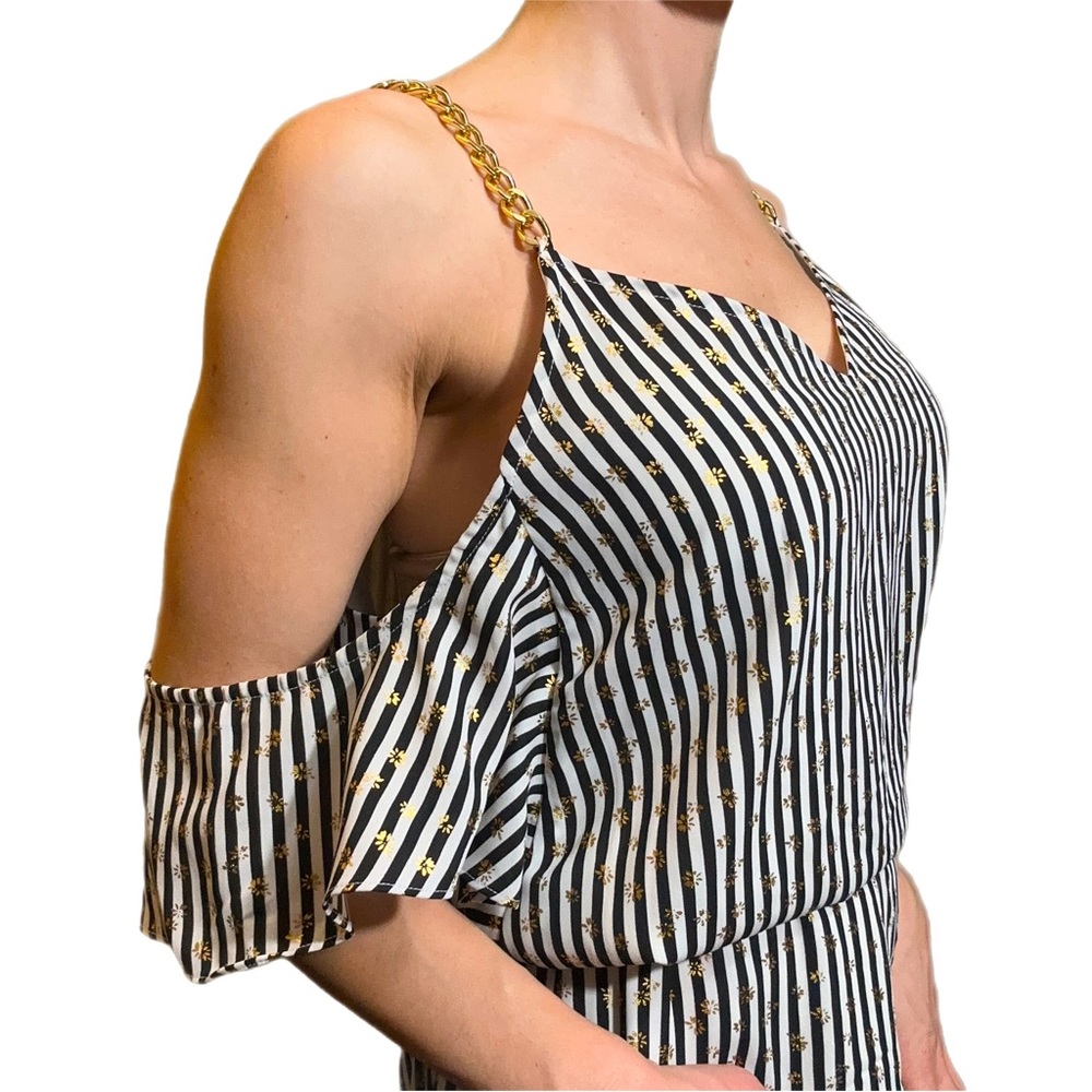 NWOT 🆕: MICHAEL by Michael Kors black/white dress with gold chain strap